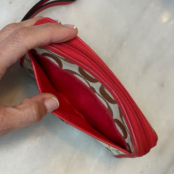 Coach Wristlet Y2K Wallet Jacquard Signature Logo Neon Leather Wristlet Wallet - Picture 16 of 16